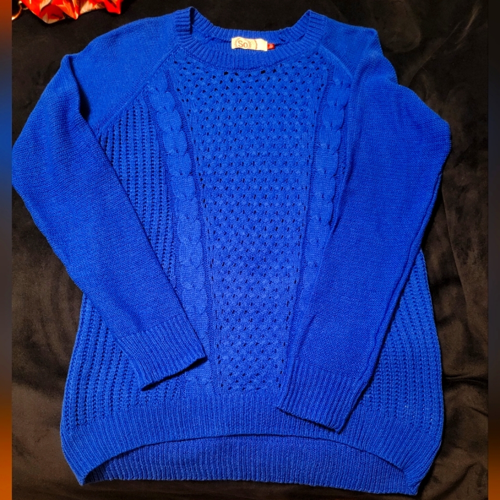 Royal blue, SO, teen XL sweater